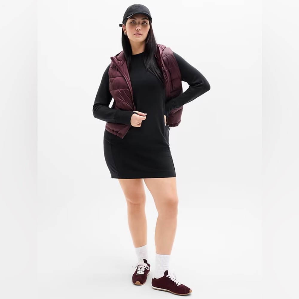 Athleta black sweatshirt dress
